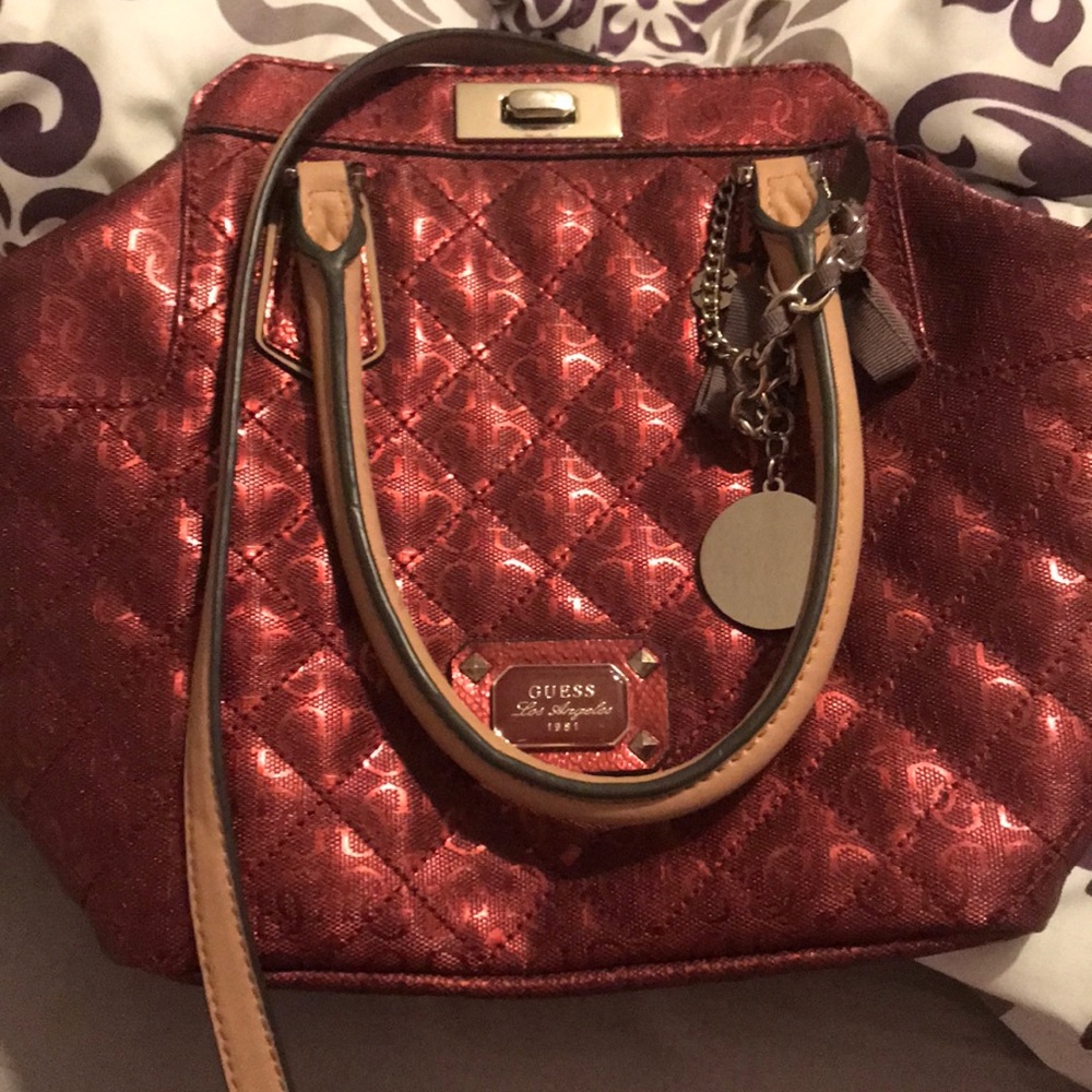 Guess red bag